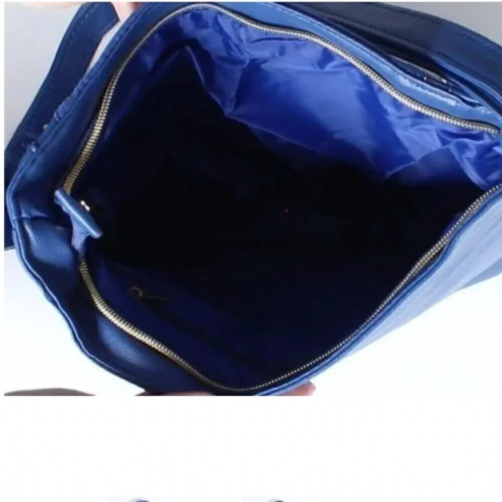 Carla Faustini Made in Italy Blue Crossbody Shoulder Handbag, NWT